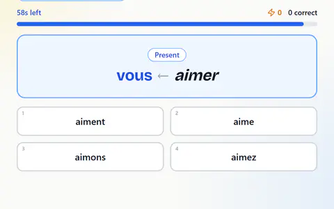 Conjugation Sprint in French
