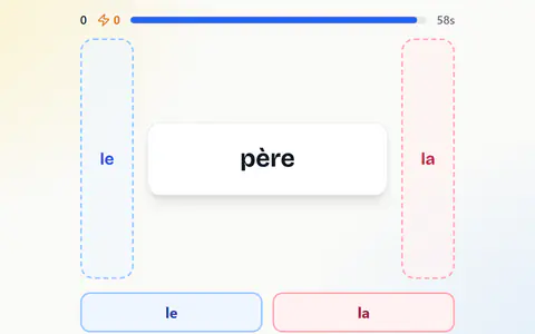 Gender Swiper in French