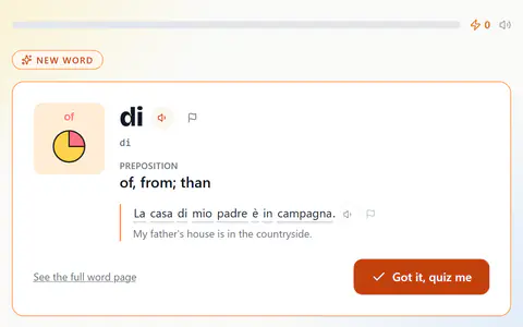 Word Drill in Italian