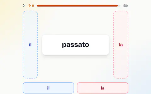 Gender Swiper in Italian