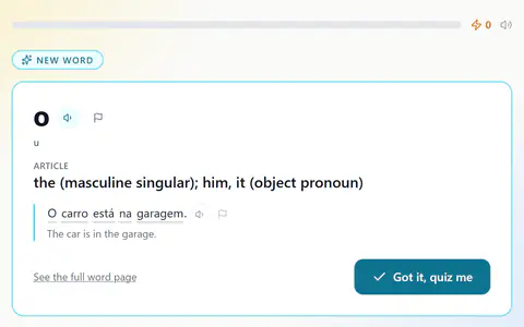 Word Drill in Portuguese