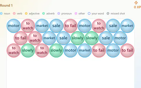 Word Bubbles in Spanish